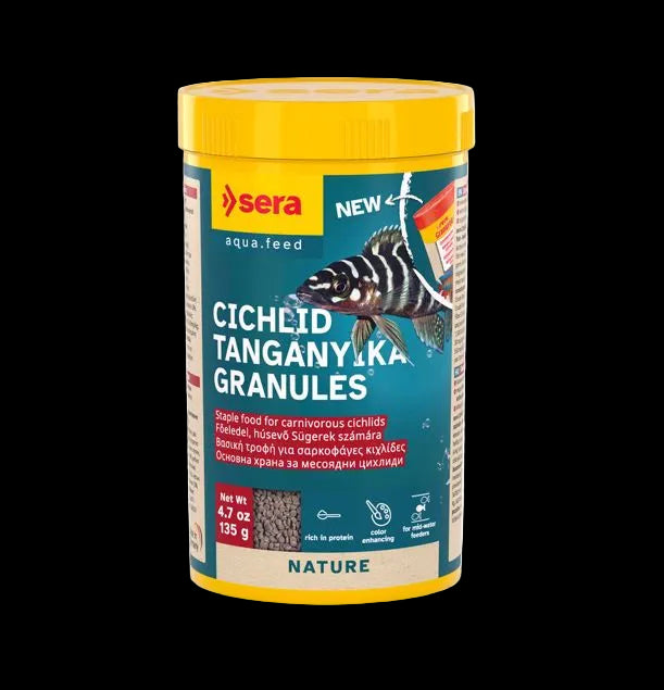 Sera Cichlid Tanganyika Granules fish food container 