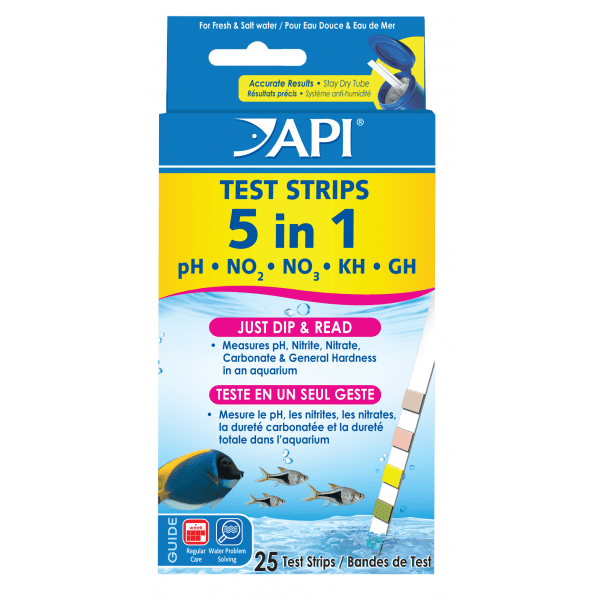API – Test Strips – 5 in 1 - Willow Current AquaticsTest KitSouthern Wholesale Pet Supplies