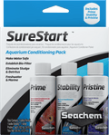 Seachem - Sure Start 3-Pack | Beneficial Bacteria & Ammonia Detoxifier for Freshwater & Saltwater Aquariums - Willow Current AquaticsWater ChemistryAmazon AU
