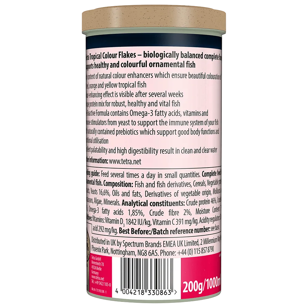Tetra – Tropical – Colour Flakes - Willow Current AquaticsWillow Current Aquatics